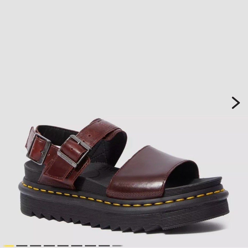 DOC MARTENS VOSS WOMEN'S BRANDO LEATHER STRAP SANDALS